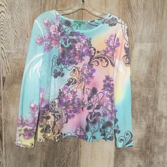 Vintage Suzie Tops - Light Thermal Weave Long Sleeve Top PM